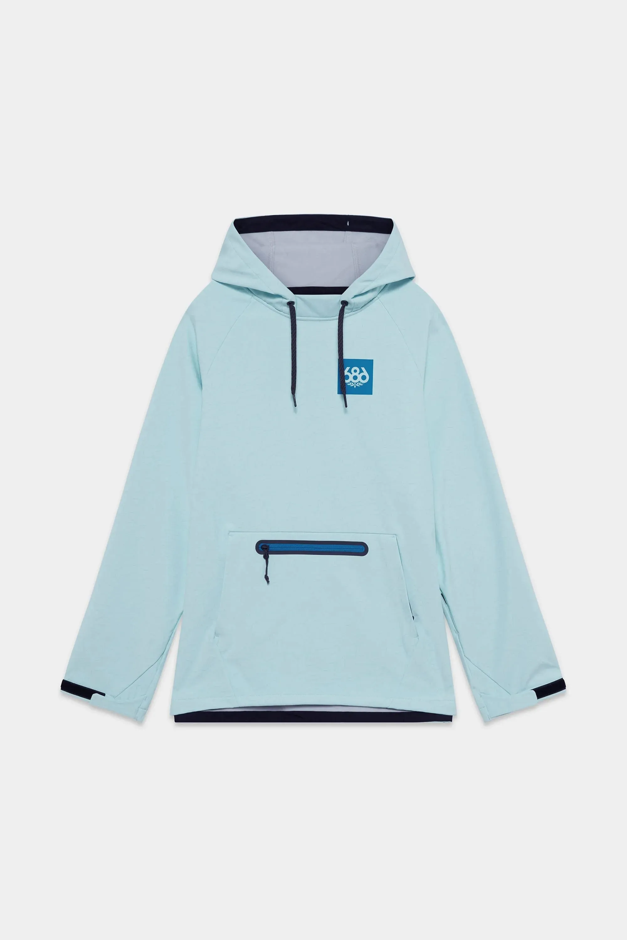 686 Waterproof Hoodie Mens 2023 Icy Blue Hyperchromic