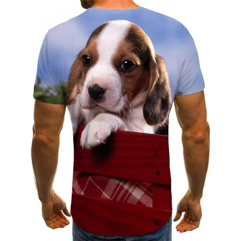 Animal T shirts Men Dog Tshirt Printed Harajuku Tshirts Novelty Lovely T-shirts 3d