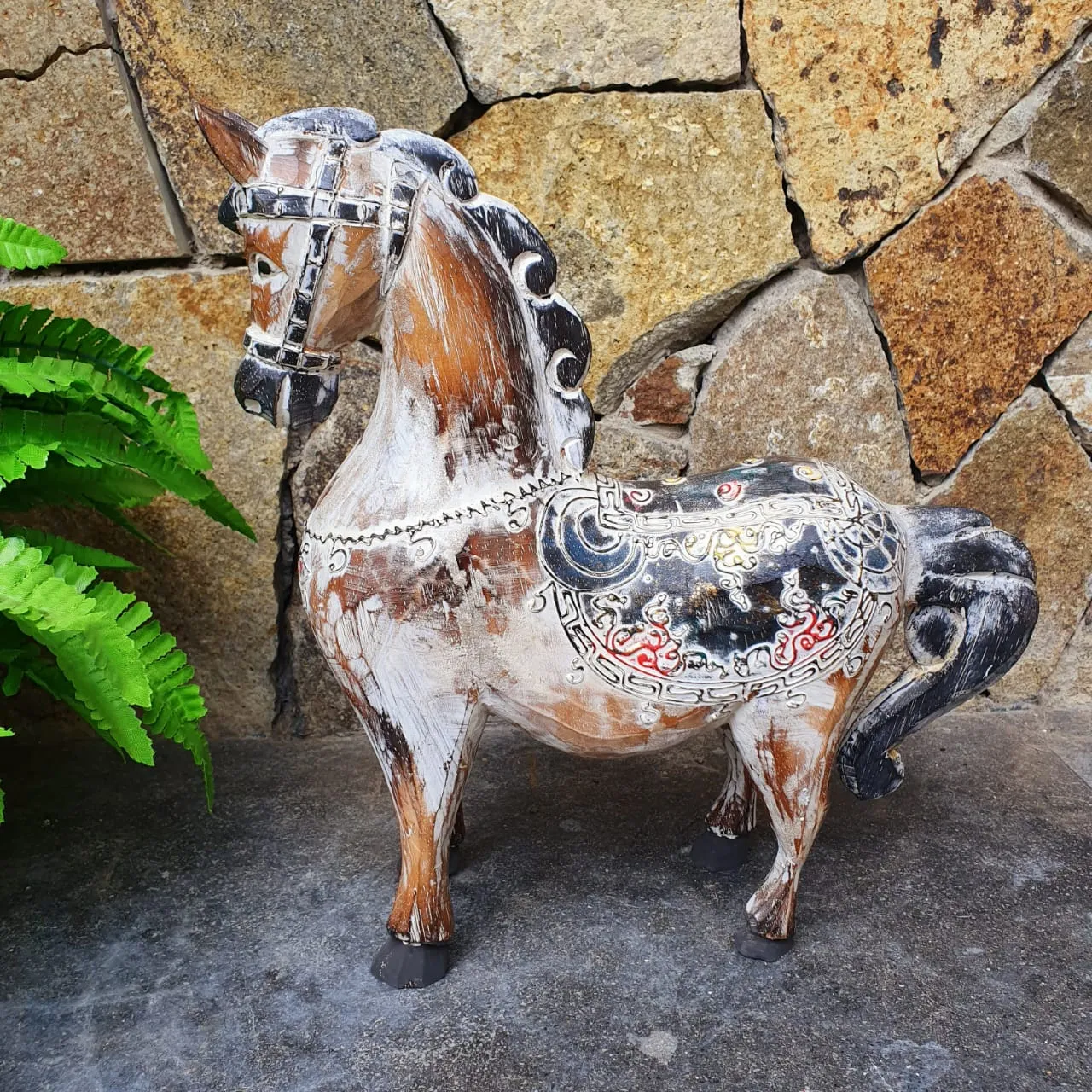 Antique Carved Wooden Ponies