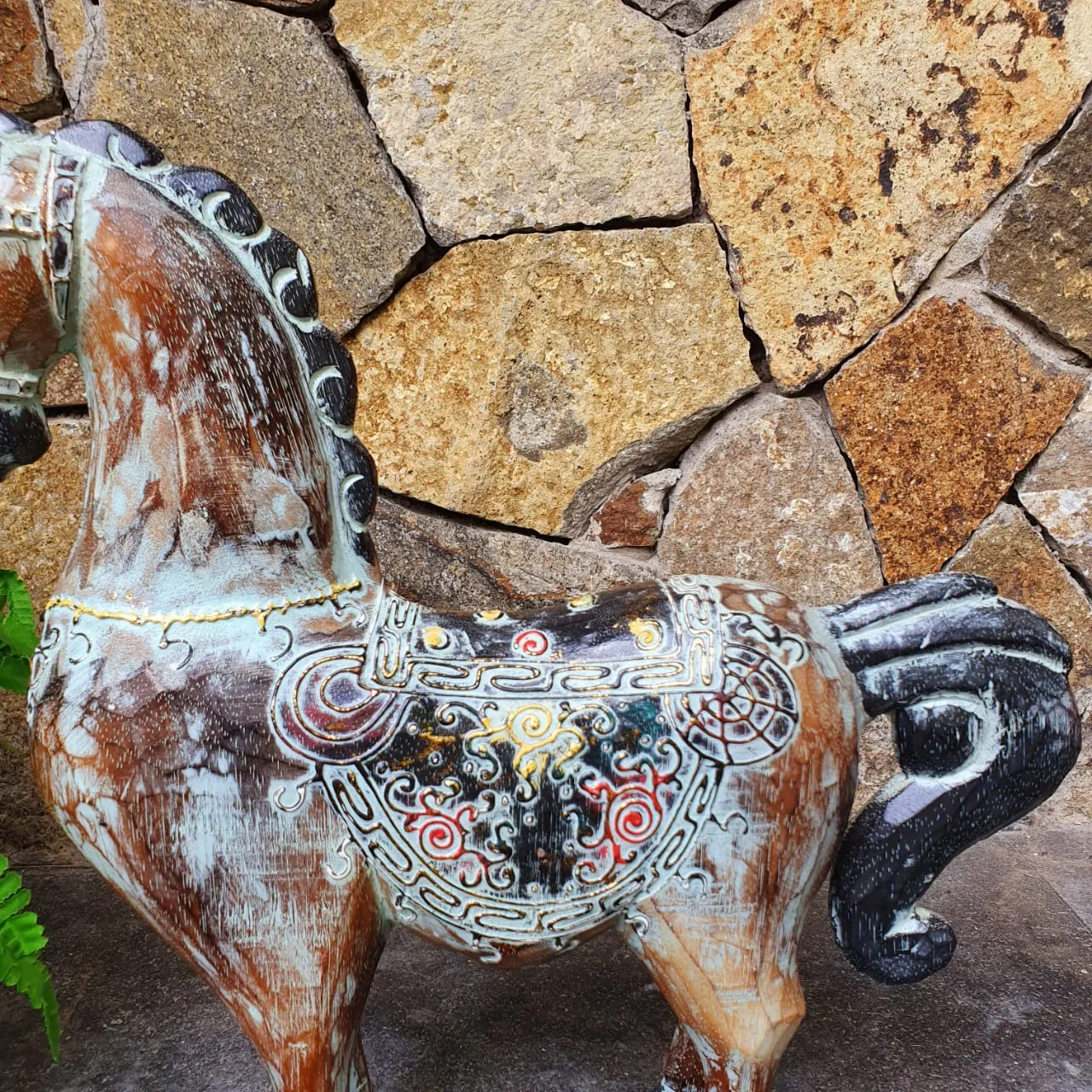 Antique Carved Wooden Ponies