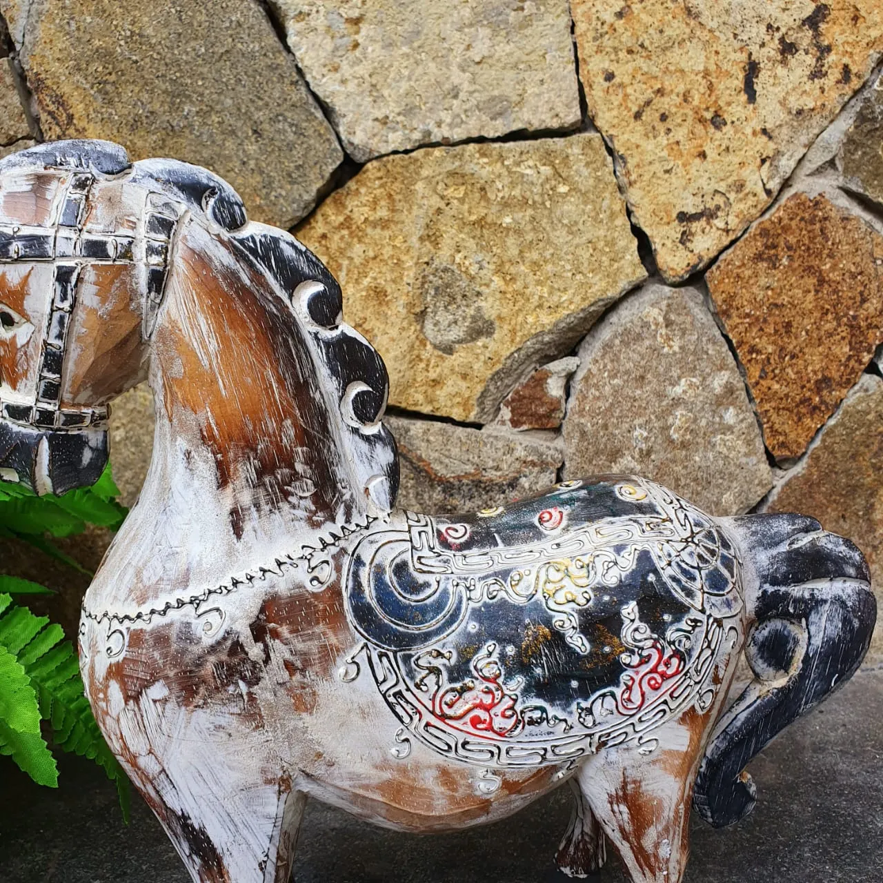 Antique Carved Wooden Ponies