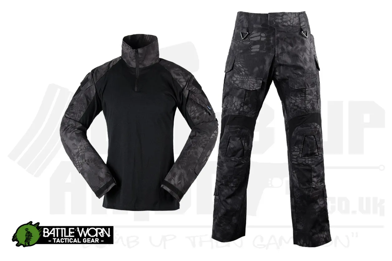 Battleworn Tactical G3 Combat Shirt and Pants Set - Black Python