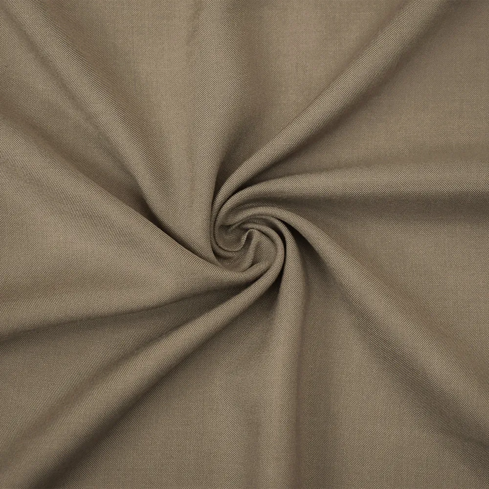 Brown Solid Rayon Challis Woven Fabric