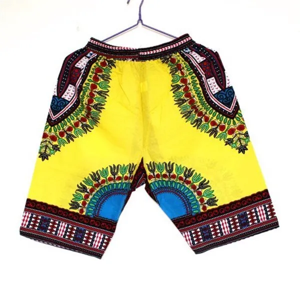 Colorful and Comfy: 100% Cotton African Dashiki Short Pants for Casual and Stylish Wear