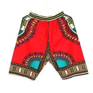 Colorful and Comfy: 100% Cotton African Dashiki Short Pants for Casual and Stylish Wear