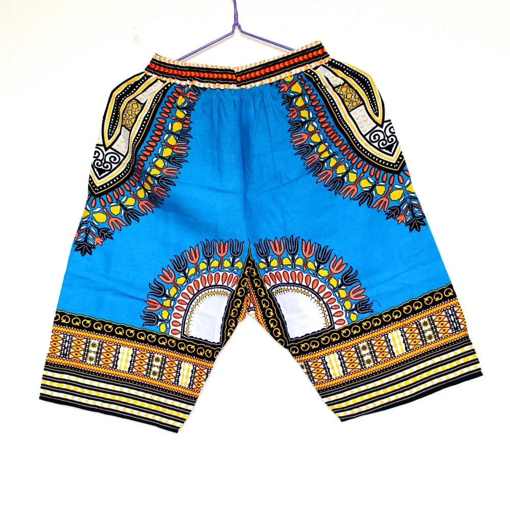 Colorful and Comfy: 100% Cotton African Dashiki Short Pants for Casual and Stylish Wear