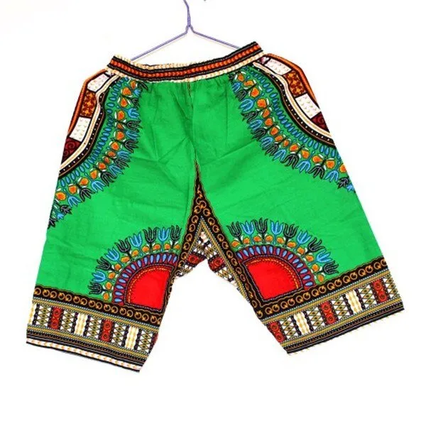 Colorful and Comfy: 100% Cotton African Dashiki Short Pants for Casual and Stylish Wear