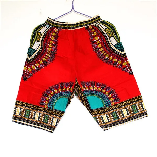 Colorful and Comfy: 100% Cotton African Dashiki Short Pants for Casual and Stylish Wear