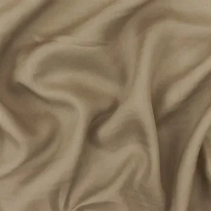 Cream Beige Rayon Challis Solid Woven Fabric