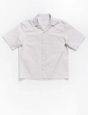 FINAL SALE: BKT18 Camp Shirt in Cotton Silk Graph Check - Natural