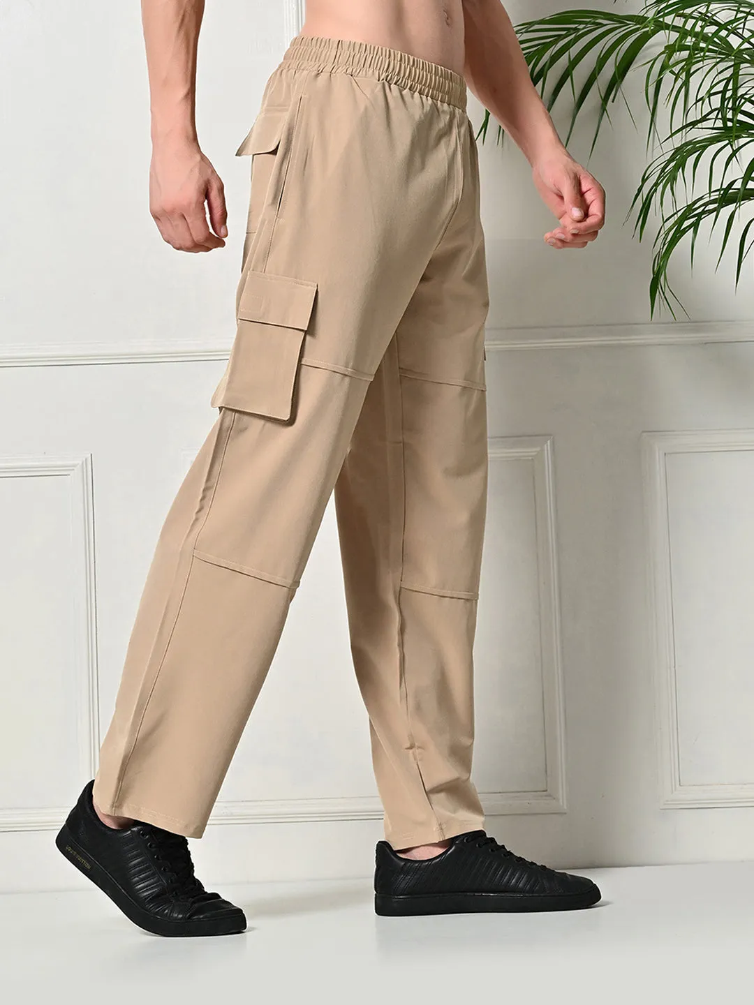 FITINC All Weather 6 Pocket Cargo Pants for Men - Beige