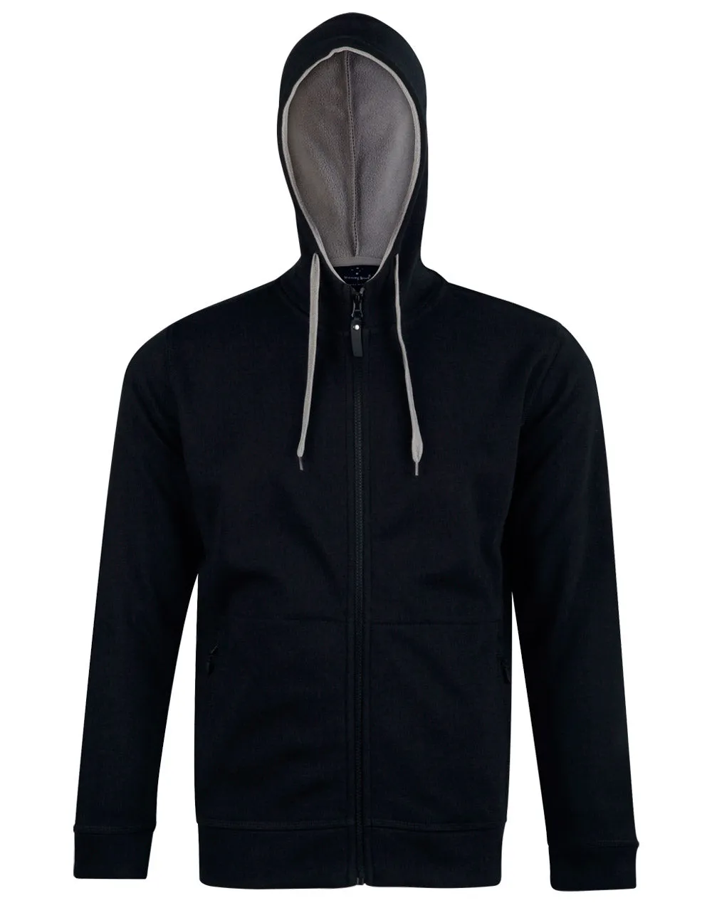 [FL17] Men's Full Zip Contrast Fleece Hoodie