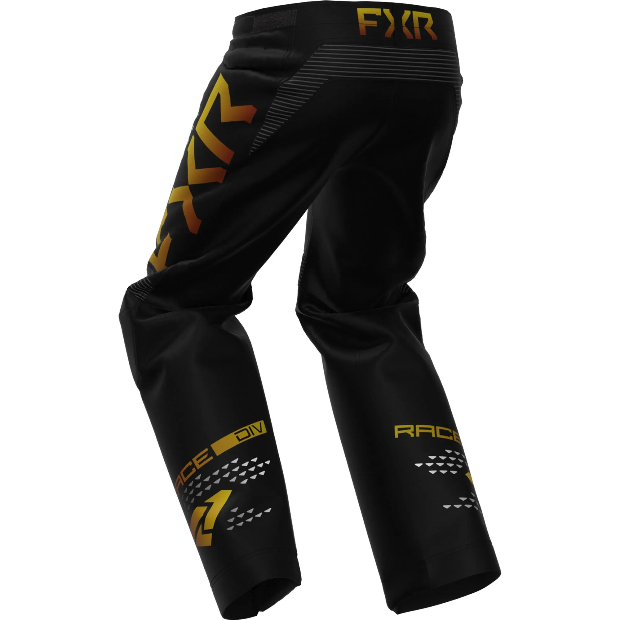 FXR  Mens Cold Cross RR Snowmobile Pants Waterproof Black Gold Inferno Snow Bibs