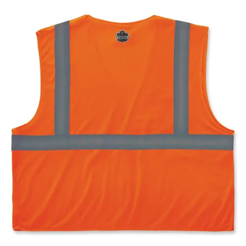 Glowear 8210hl-s Single Size Class 2 Economy Mesh Vest, Polyester, Medium, Orange, Ships In 1-3 Business Days