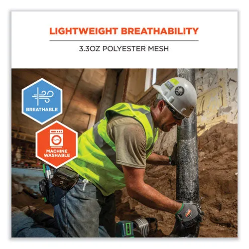 Glowear 8210hl-s Single Size Class 2 Economy Mesh Vest, Polyester, Small, Orange, Ships In 1-3 Business Days