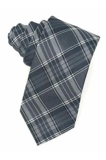 Grey Madison Plaid Necktie