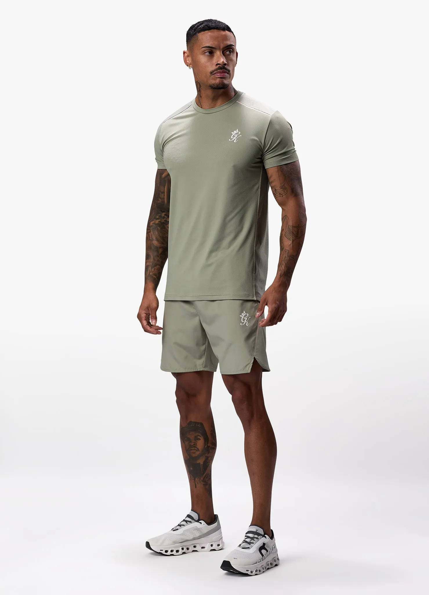 Gym King Flex Tee - Soft Khaki