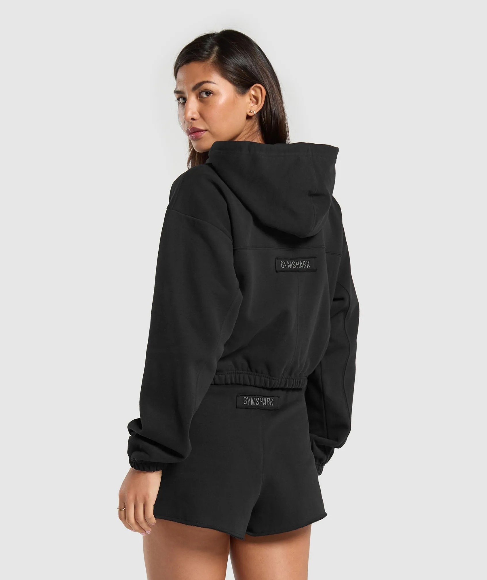 Gymshark Fleece Zip Hoodie - Black