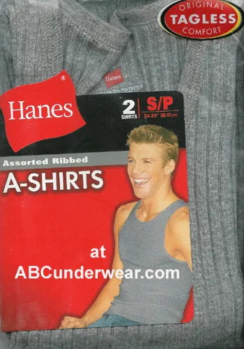 Hanes Ribbed A-Shirts 2 Pack