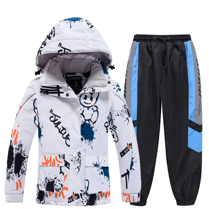 Kids Comfortable Ski Jacket & Sports Pants Set