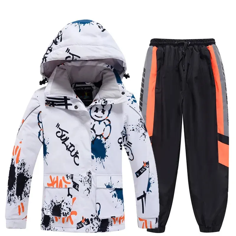 Kids Comfortable Ski Jacket & Sports Pants Set