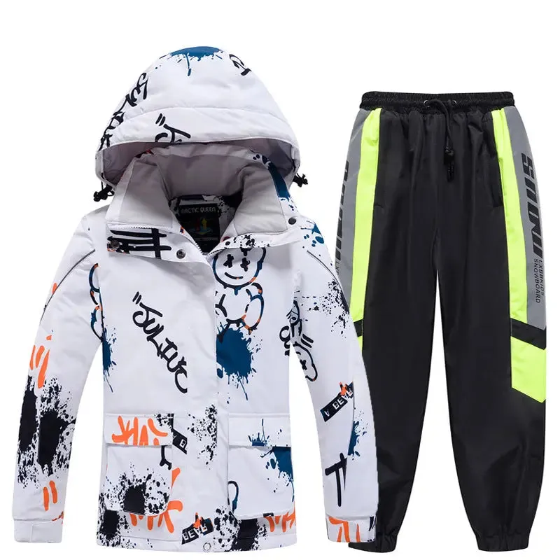 Kids Comfortable Ski Jacket & Sports Pants Set