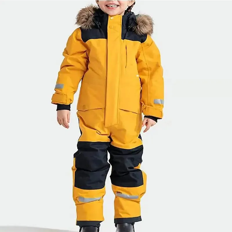 Kids Winter Snow Suits One Piece Warm Overalls