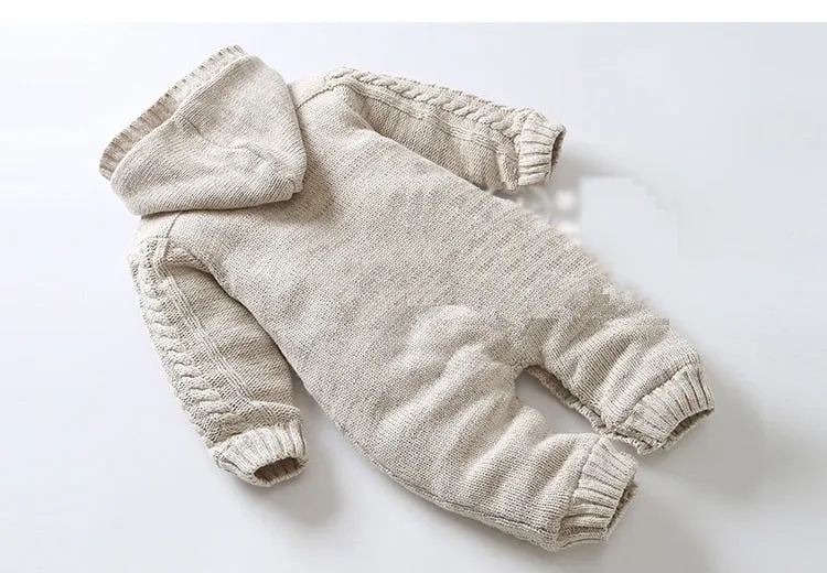 Knit Hooded Onesie