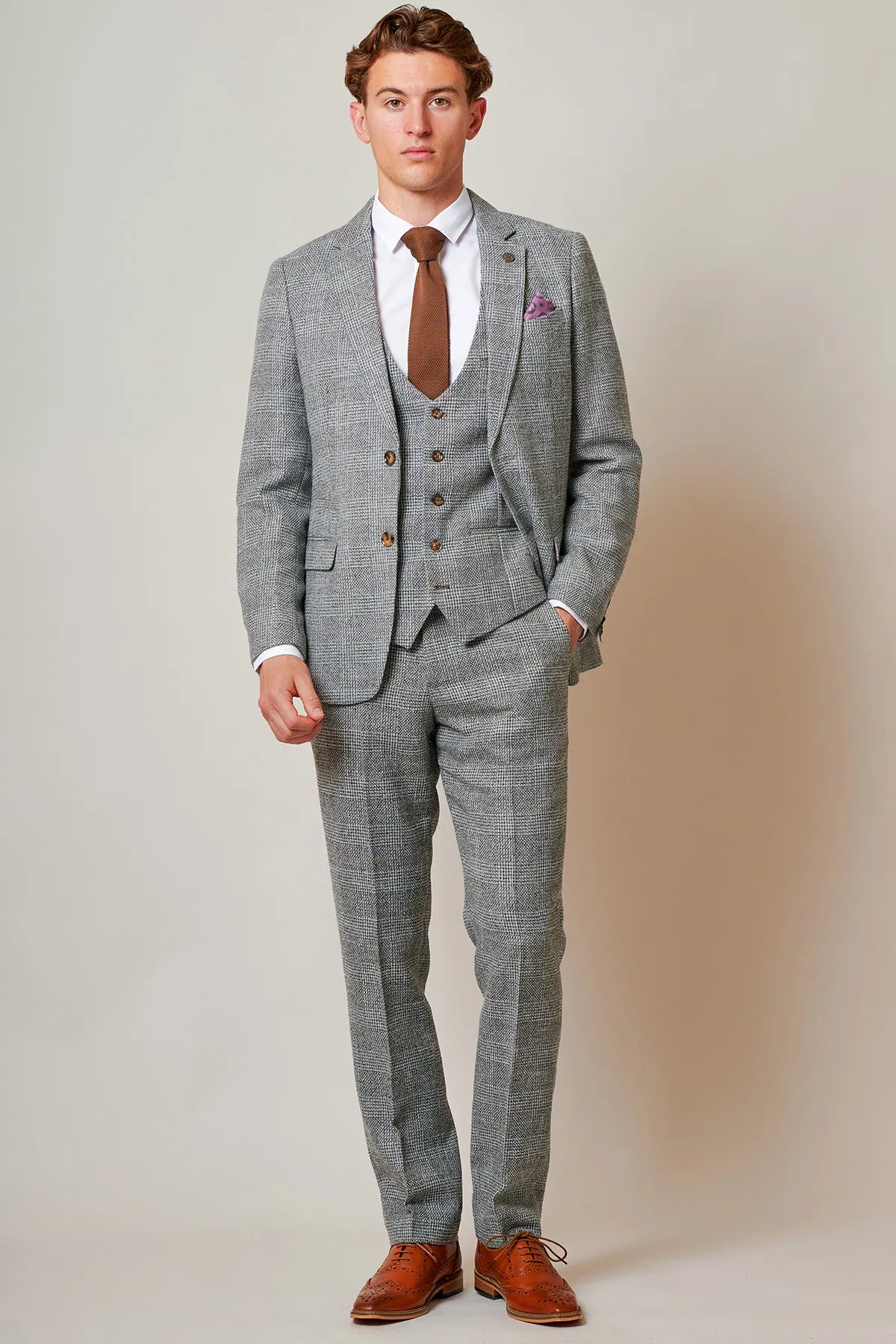 KRIS - Silver Grey Tweed Suit