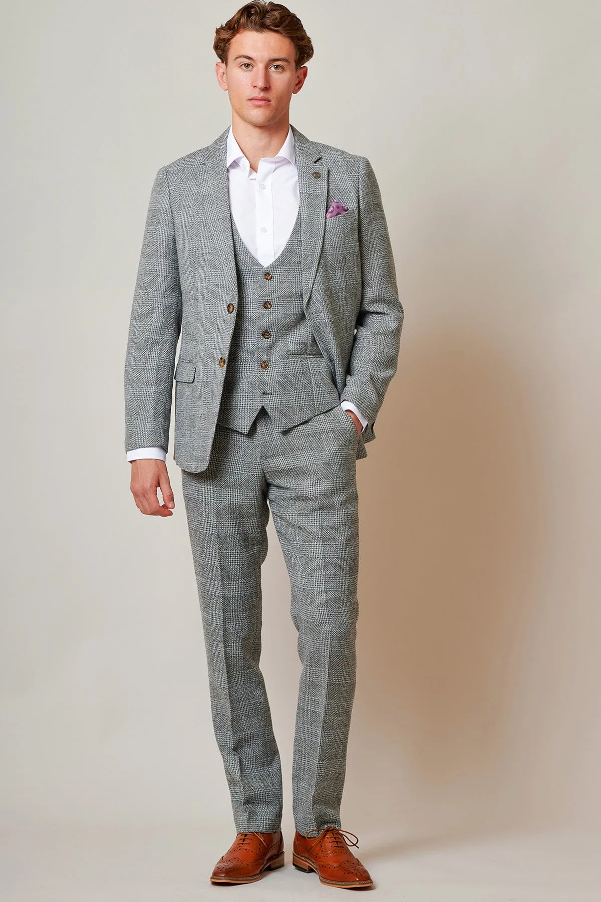 KRIS - Silver Grey Tweed Suit