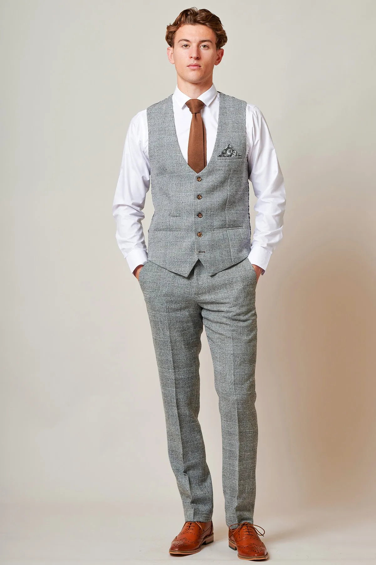 KRIS - Silver Grey Tweed Suit