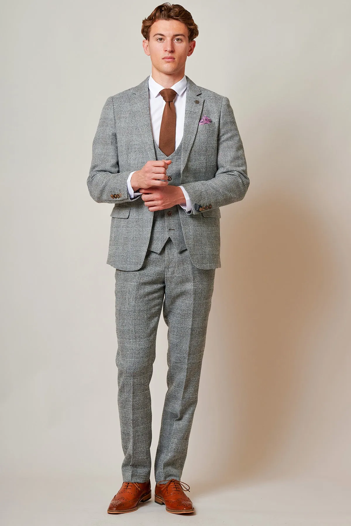 KRIS - Silver Grey Tweed Suit