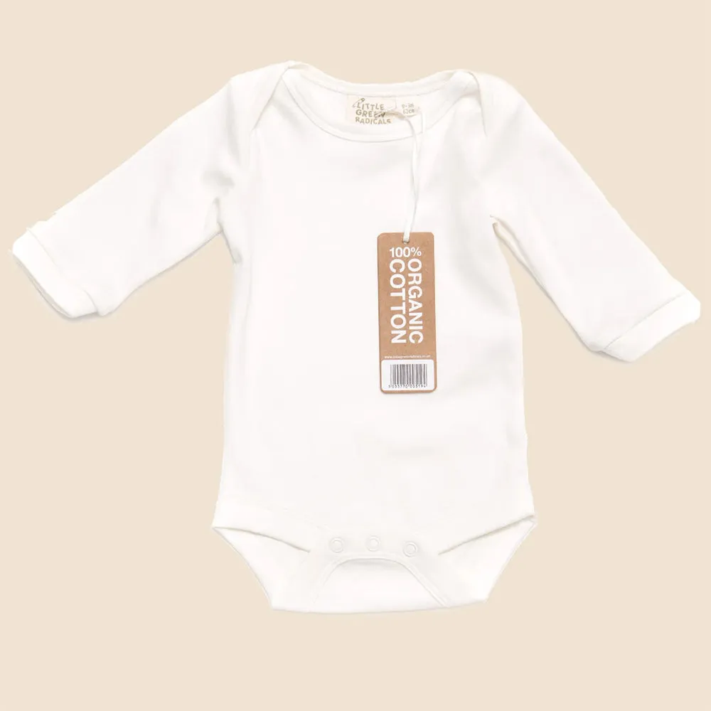 LGR Natural Long Sleeve Baby Body - 3 Pack