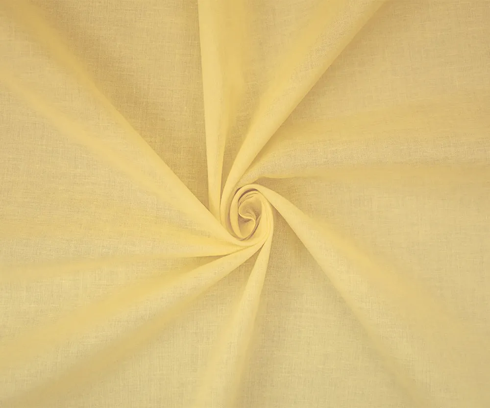 Light Yellow Cotton Solid Batiste Woven Fabric