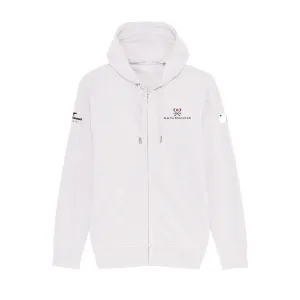 Malta White Zip Hoodie