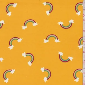 Marigold Rainbow Double Brushed Jersey Knit Fabric