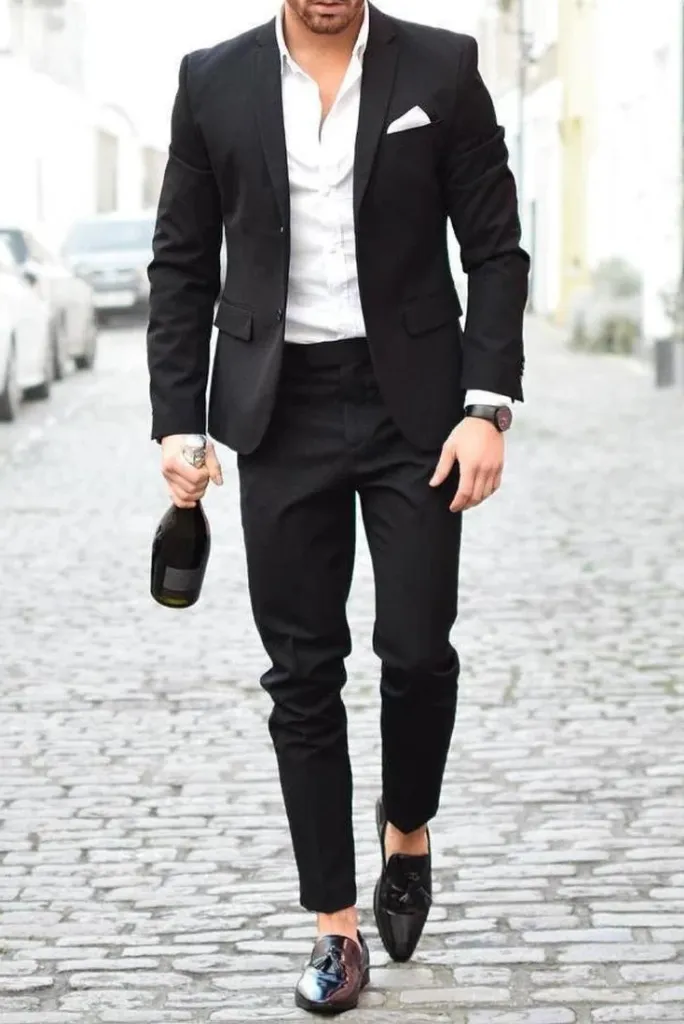 Men's black two piece formal wear