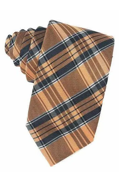 Orange Madison Plaid Necktie