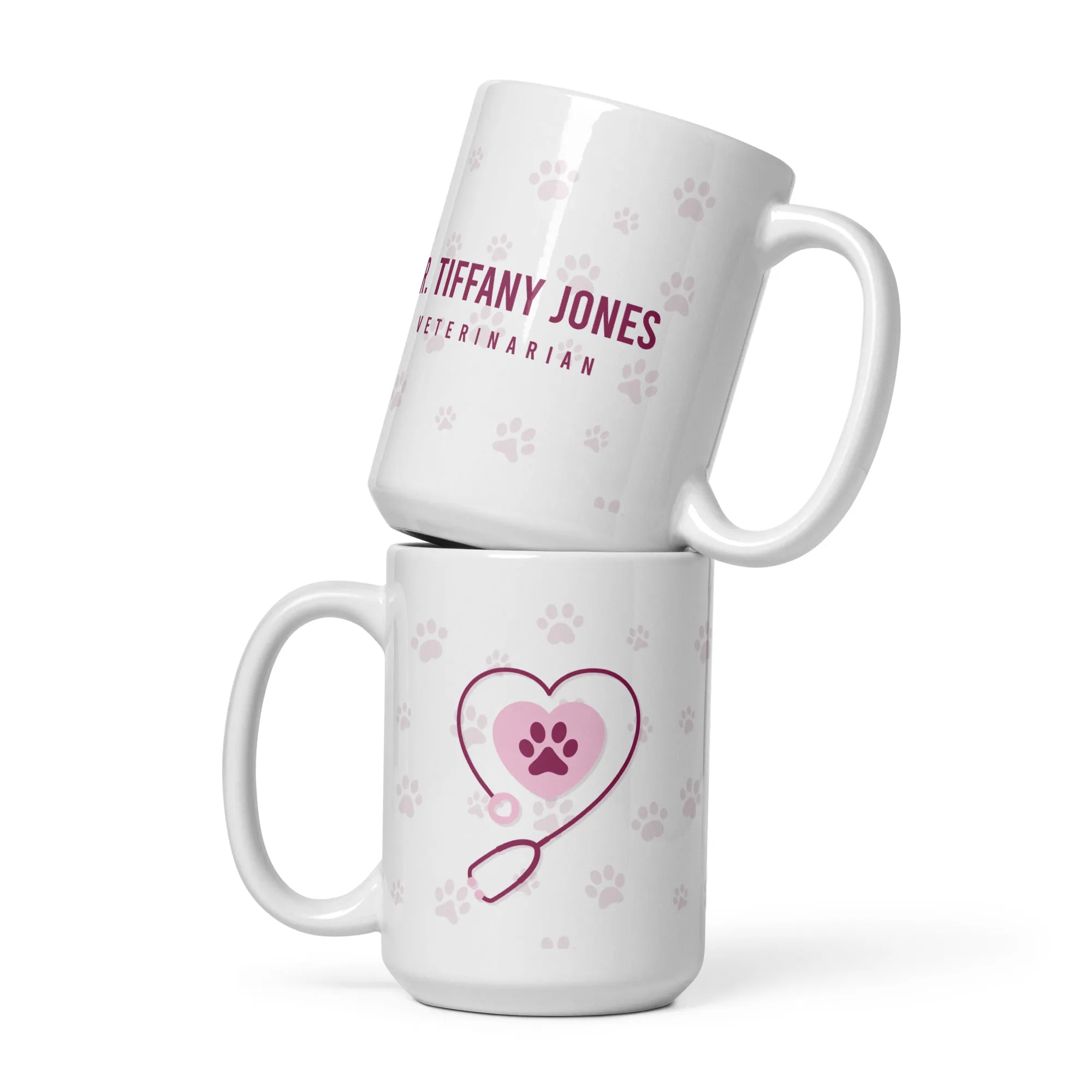 Personalized White glossy mug 11, 15 or 20oz