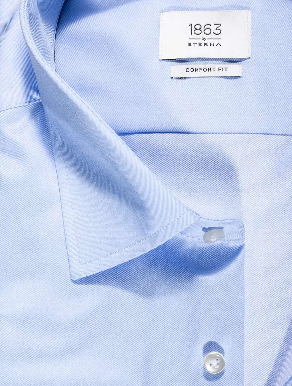 Plain Single Cuff Shirt Blue