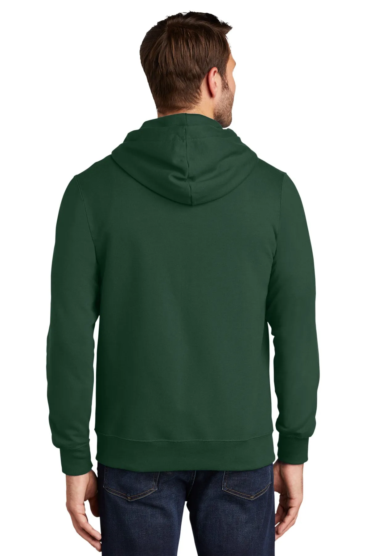 Port & Company Fan Favorite Fleece Customized Zip Hoodies, Forest Green