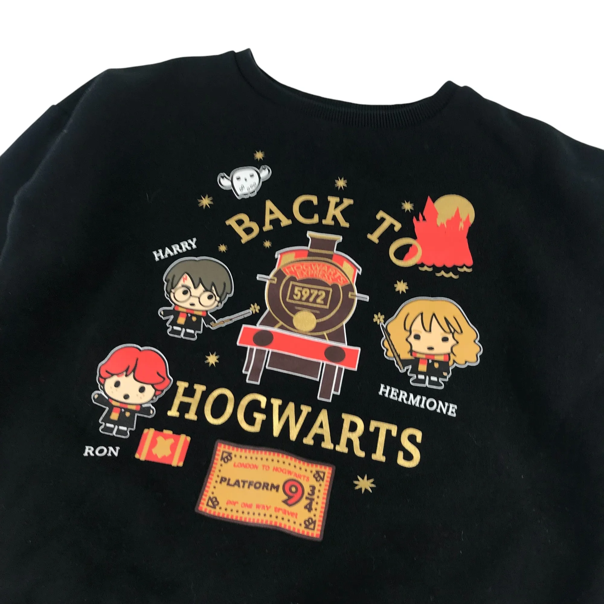 Primark sweater 12-13 years black Harry Potter Hogwarts Express