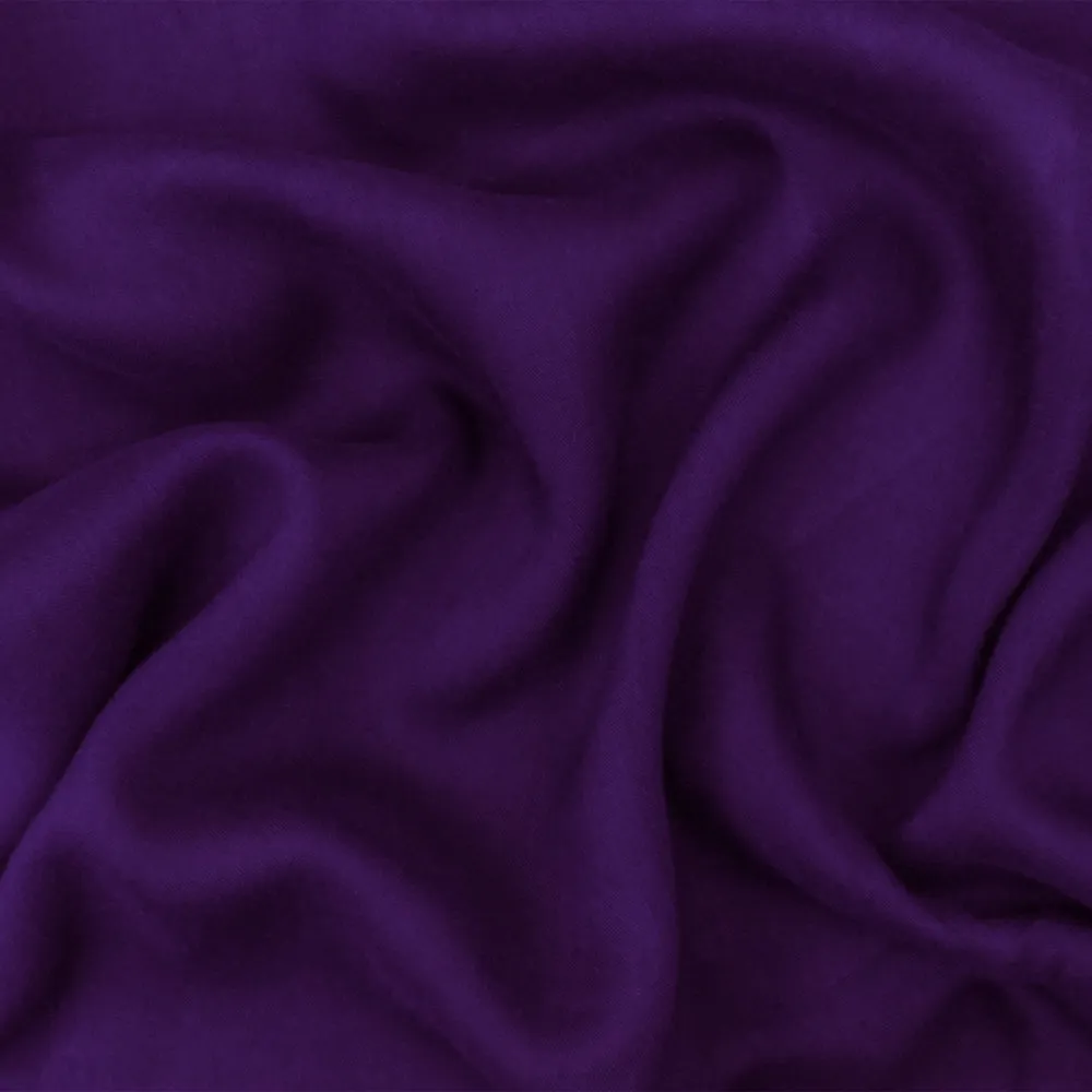 Purple Rayon Challis Solid Woven Fabric