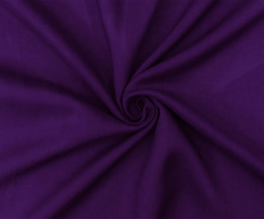 Purple Rayon Challis Solid Woven Fabric