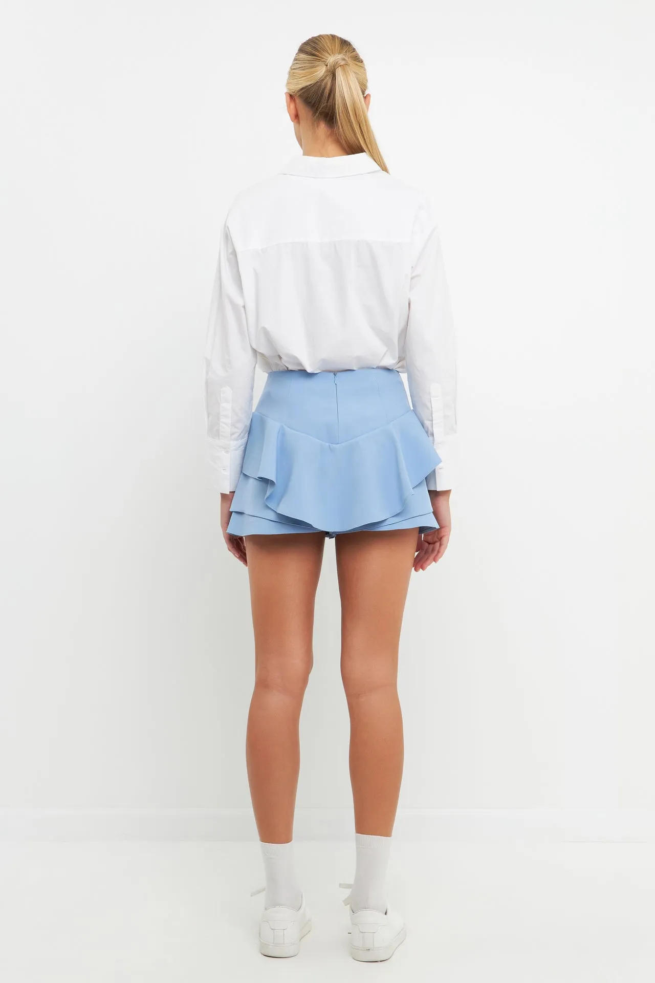 Ruffle Layered Mini Skort