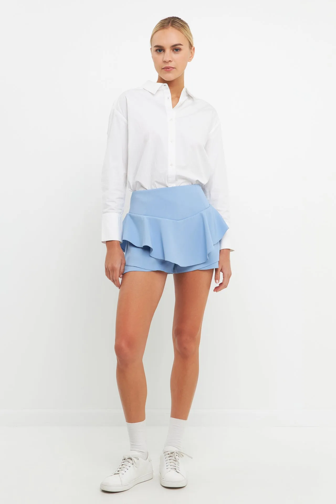 Ruffle Layered Mini Skort