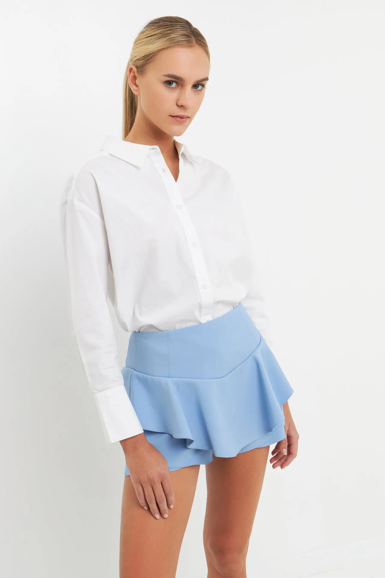 Ruffle Layered Mini Skort