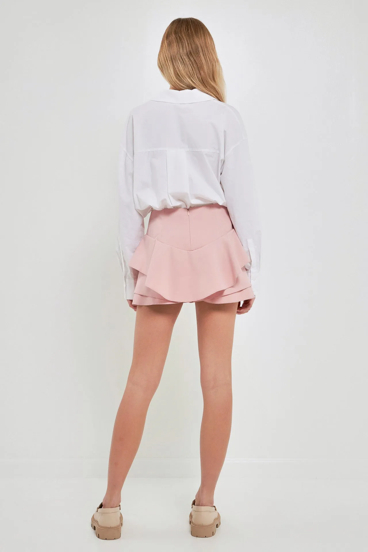 Ruffle Layered Mini Skort