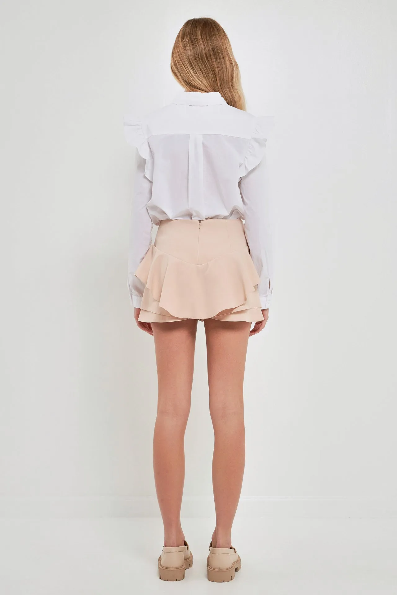 Ruffle Layered Mini Skort