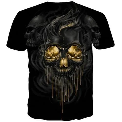 Skull T-shirt Men Terror T-shirts 3d Military Tshirts Casual Gothic Tshirts Novelty Funny T shirts Funny Short Sleeve T shirts